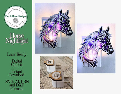Horse Nightlight Laser Cut File