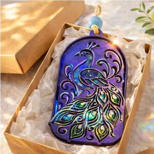 Peacock Suncatcher Laser Cut File